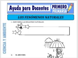 Modelo de la Ficha de Los Fenómenos de la Naturaleza para Primero de Primaria
