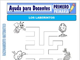 Modelo de la Ficha de Los Laberintos para Primero de Primaria