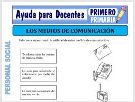 Modelo de la Ficha de Los Medios de Comunicación para Primero de Primaria