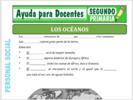 Modelo de la Ficha de Los Océanos para Segundo de Primaria