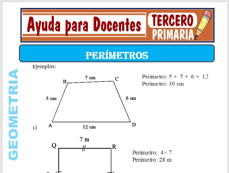 Modelo de la Ficha de Perímetros para Tercero de Primaria