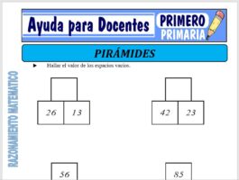 Modelo de la Ficha de Los Pirámides para Primero de Primaria