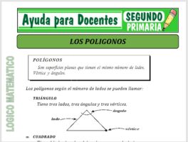 Modelo de la Ficha de Los Polígonos para Segundo de Primaria