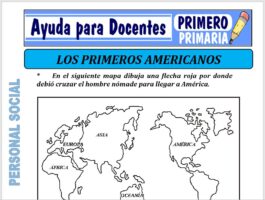 Modelo de la Ficha de Los Primeros Americanos para Primero de Primaria