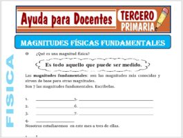 Modelo de la Ficha de Magnitudes Físicas Fundamentales para Tercero de Primaria