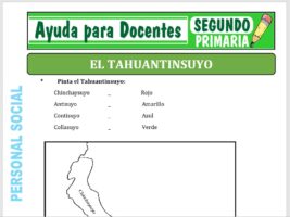 Modelo de la Ficha de Mapa del Tahuantinsuyo para Segundo de Primaria