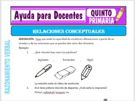 Modelo de la Ficha de Mapas Conceptuales para Quinto de Primaria