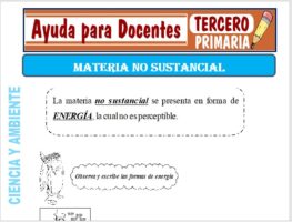 Modelo de la Ficha de Materia no Sustancial para Tercero de Primaria