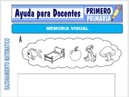 Modelo de la Ficha de Memoria Visual para Primero de Primaria