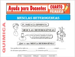 Modelo de la Ficha de Mesclas heterogéneas para Cuarto de Primaria