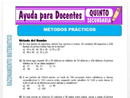 Modelo de la Ficha de Métodos Prácticos para Quinto de Secundaria