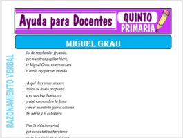 Modelo de la Ficha de Miguel Grau para Quinto de Primaria