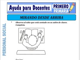 Modelo de la Ficha de Mirando desde Arriba para Primero de Primaria