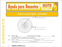Modelo de la Ficha de Notación del Átomo para Sexto de Primaria
