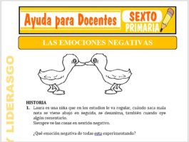 Modelo de la Ficha de Nuestras Emociones Negativas para Sexto de Primaria