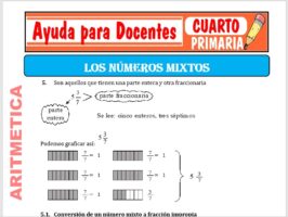 Modelo de la Ficha de Los Números Mixtos para Cuarto de Primaria