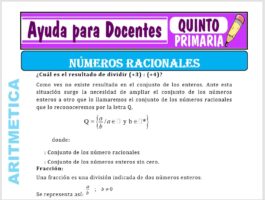 Modelo de la Ficha de Números Racionales para Quinto de Primaria