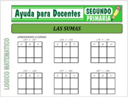 Modelo de la Ficha de Operación de la Suma para Segundo de Primaria