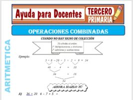 Modelo de la Ficha de Operaciones Combinadas para Tercero de Primaria