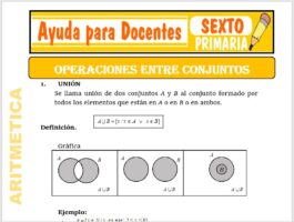 Modelo de la Ficha de Operaciones entre Conjuntos para Sexto de Primaria