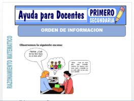 Modelo de la Ficha de Orden de la información para Primero de Secundaria