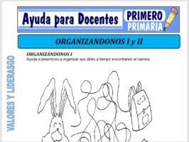 Modelo de la Ficha de Organizándonos I y II para Estudiar para Primero de Primaria