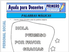 Modelo de la Ficha de Palabras Mágicas para Primero de Primaria