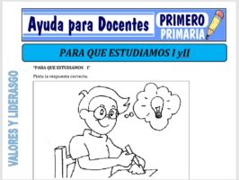 Modelo de la Ficha de Para que Estudiamos I y II para Primero de Primaria