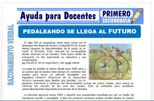 Modelo de la Ficha de Pedaleando se llega al Futuro para Primero de Secundaria