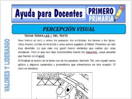 Modelo de la Ficha de Percepción Visual. para Primero de Primaria