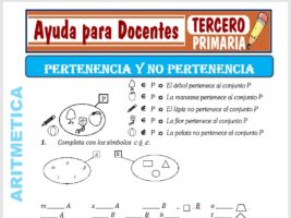 Modelo de la Ficha de Pertenencia y no Pertenencia para Tercero de Primaria