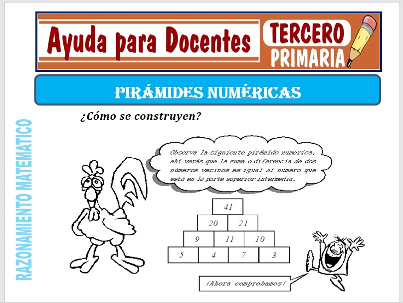 Modelo de la Ficha de Pirámides Numéricas para Tercero de Primaria Modelo de la Ficha de Pirámides Numéricas para Tercero de Primaria