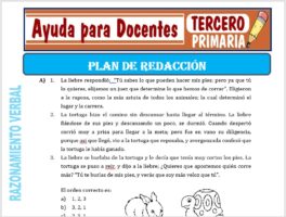 Modelo de la Ficha de Plan de Redacción para Tercero de Primaria
