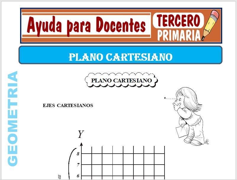 Modelo de la Ficha de Plano Cartesiano para Tercero de Primaria