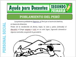 Modelo de la Ficha de Poblamiento del Perú para Segundo de Primaria
