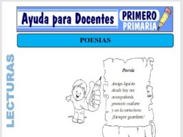 Modelo de la Ficha de Poesías para Primero de Primaria