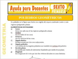 Modelo de la Ficha de Poliedros Geométricos para Sexto de Primaria