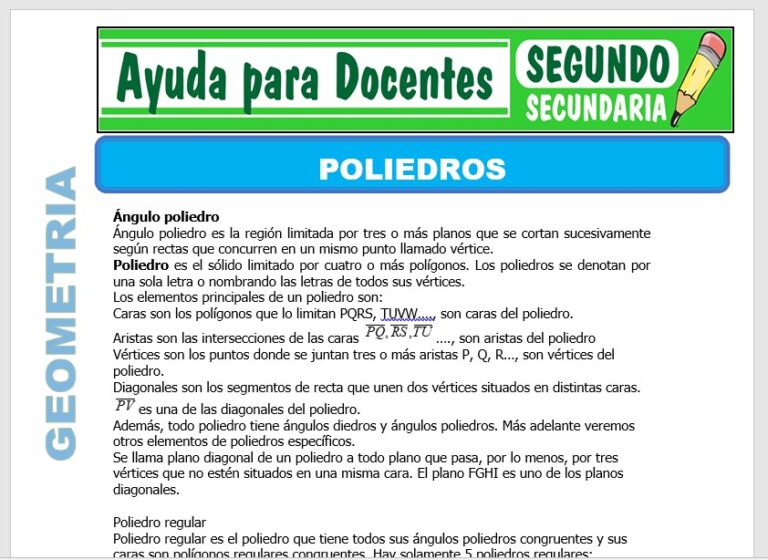 Geometría para Segundo de Secundaria – Ayuda para Docentes