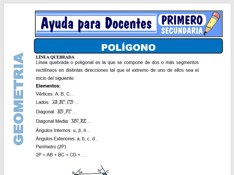 Modelo de la Ficha de Polígono para Primero de Secundaria