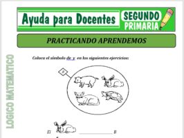 Modelo de la Ficha de Practicando Aprendemos para Segundo de Primaria
