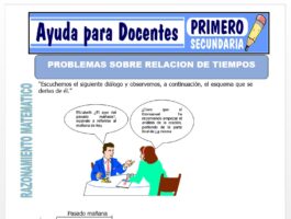 Modelo de la Ficha de Problemas Sobre Relación de Tiempo para Primero de Secundaria