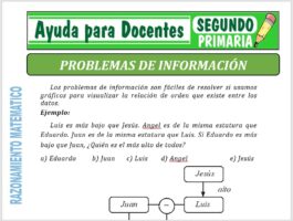 Modelo de la Ficha de Problemas de Información para Segundo de Primaria