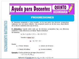 Modelo de la Ficha de progresiones para Quinto de Secundaria