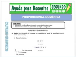 Modelo de la Ficha de Proporcional Numérica para Segundo de Secundaria