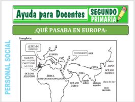 Modelo de la Ficha de Que pasaba en Europa? para Segundo de Primaria