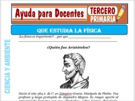 Modelo de la Ficha de Que es la física para Tercero de Primaria