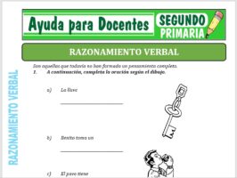 Modelo de la Ficha de Razonamiento Verbal para Segundo de Primaria