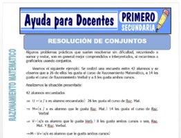 Modelo de la Ficha de ´Resolución de Conjuntos para Primero de Secundaria