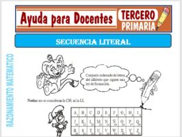 Modelo de la Ficha de Secuencia Literal para Tercero de Primaria