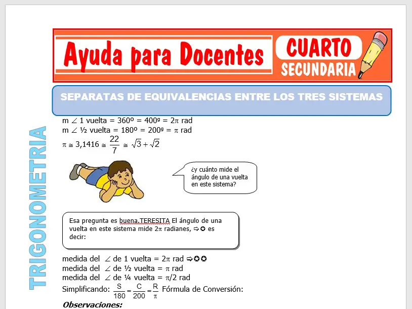 Modelo de la Ficha de Separatas de Equivalencia de tres Sistema para Cuarto de Secundaria Modelo de la Ficha de Separatas de Equivalencia de tres Sistema para Cuarto de Secundaria